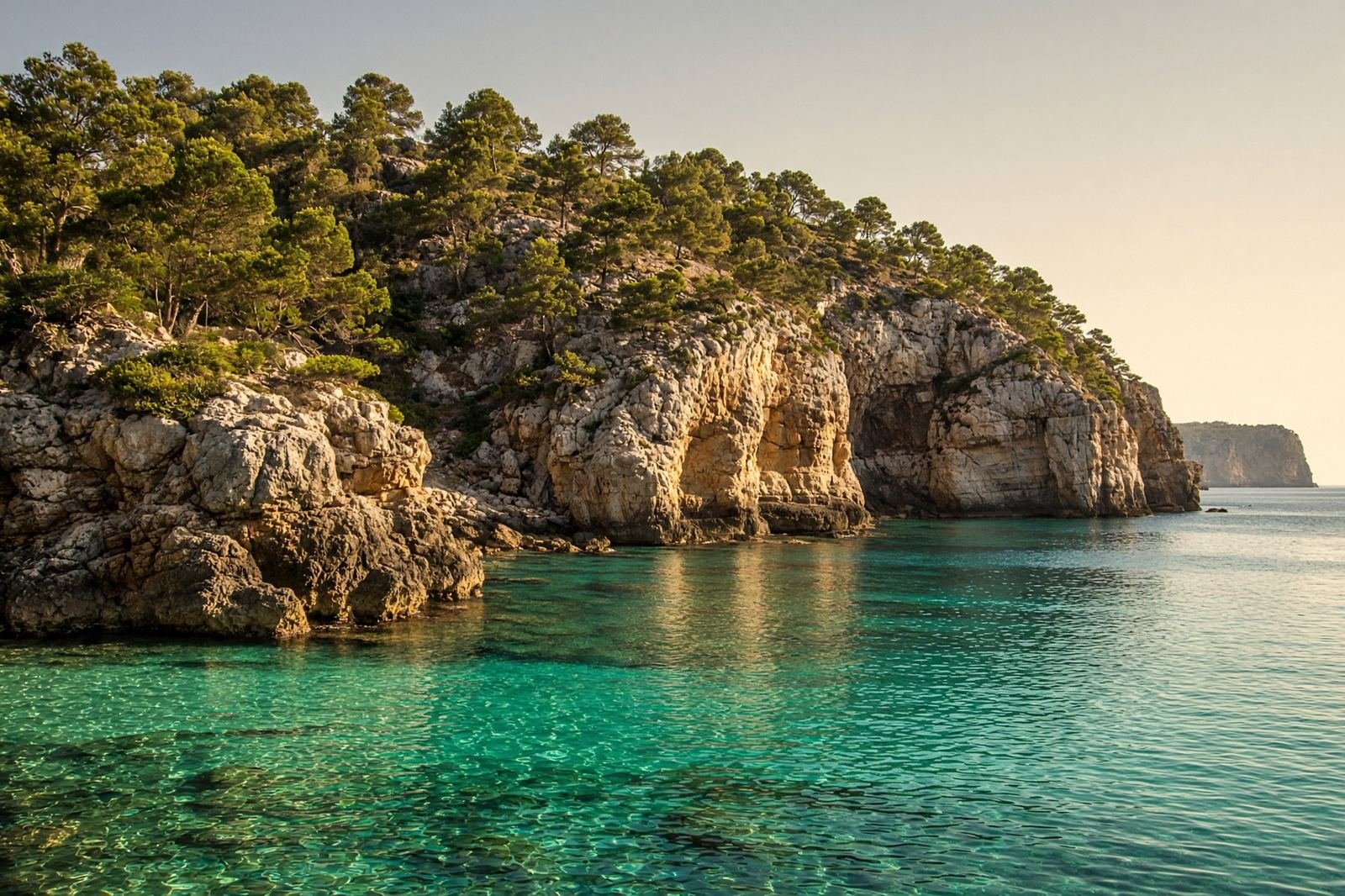 Cala de Mallorca al atardecer