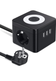 Regleta Enchufes USB, Cube Enchufe con 3 USB Puertos y 2 Tomas